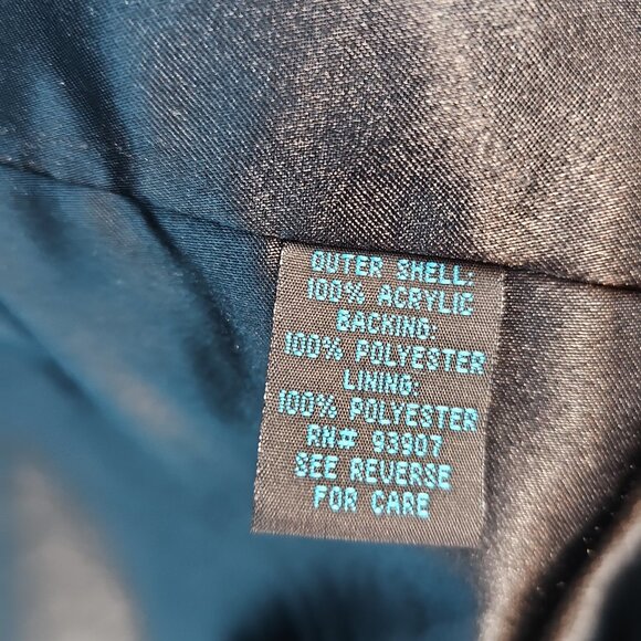 Pacific Rose Black Faux Fur Party Jacket – Size S - Channel old Hollywood Glam - Picture 12 of 13